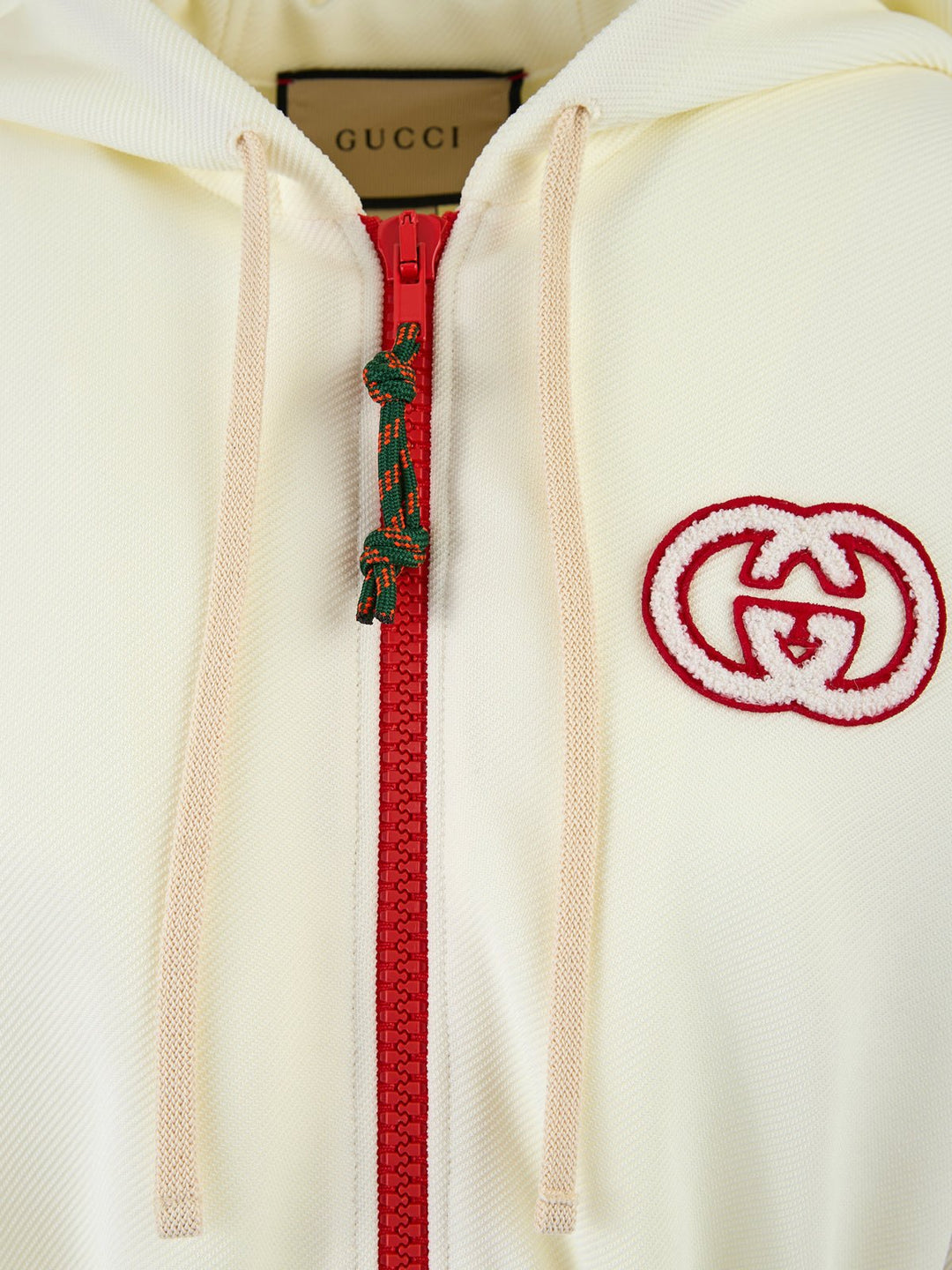 Gucci - Gucci Cream Polyester Hooded Logo Sweatsuit - 720582XJEWO9782 - Ask Me Wear