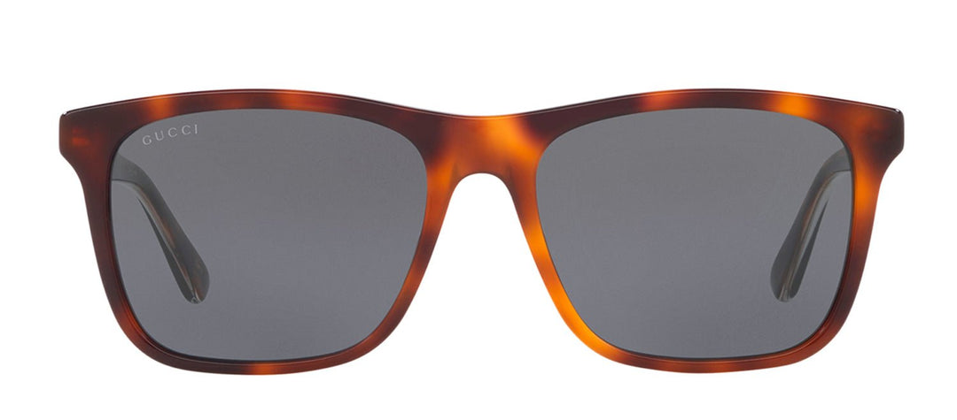 GucciSunglasses - Gucci GG 0381S 009 Rectangle Plastic Havana Sunglasses with Blue Lens - GG_0381SN_009_57mm - Ask Me Wear