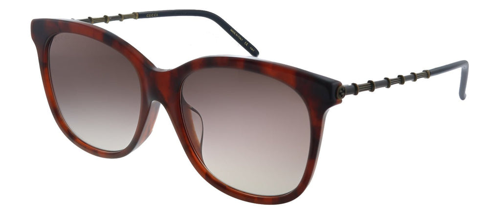 GucciSunglasses - Gucci GG 0655SA 002 Square Acetate Havana Sunglasses with Brown Gradient Lens - GG_0655SA_002 - Ask Me Wear
