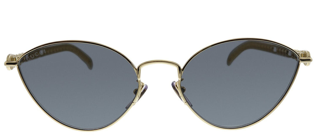 GucciSunglasses - Gucci GG 0977S 001 Cat - Eye Metal Gold Sunglasses with Grey Lens - GG_0977S_001 - Ask Me Wear
