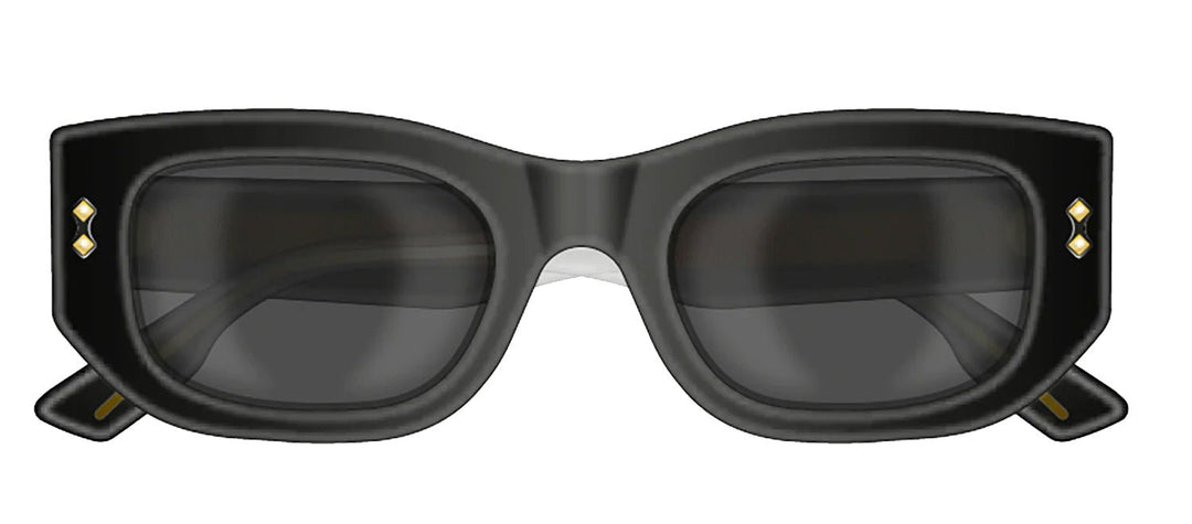 GucciSunglasses - Gucci GUCCI LOGO GG 1215S 002 Rectangle Plastic Black Sunglasses with Grey Lens - GG_1215S_002_51mm - Ask Me Wear