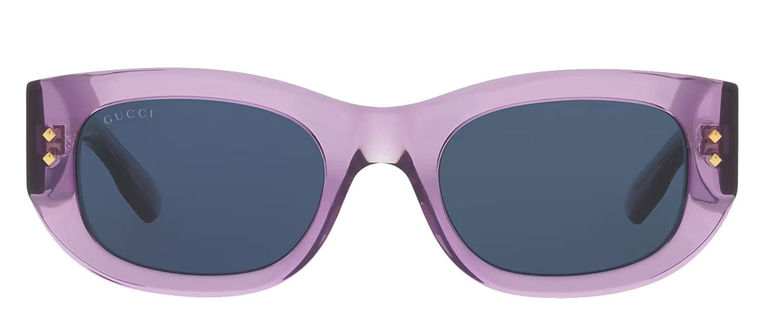 GucciSunglasses - Gucci GUCCI LOGO GG 1215S 003 Rectangle Plastic Purple Sunglasses with Blue Lens - GG_1215S_003_51mm - Ask Me Wear