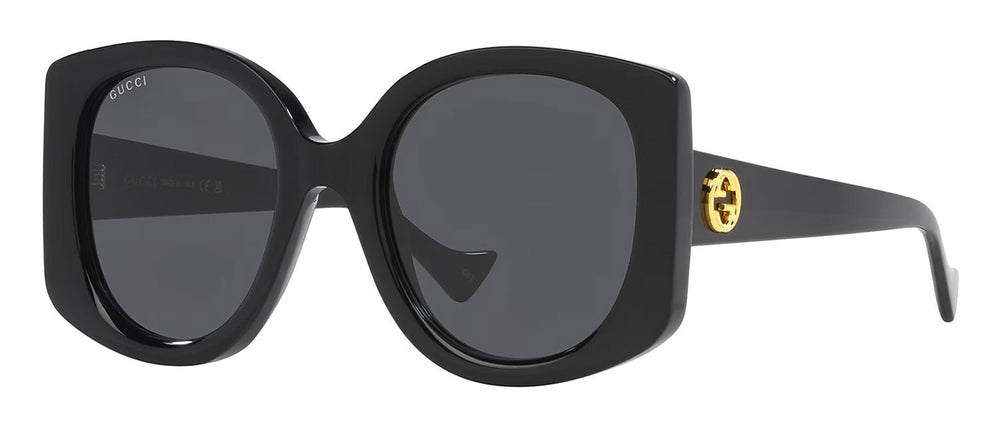 GucciSunglasses - Gucci GUCCI LOGO GG 1257S 001 Square Plastic Black Sunglasses with Grey Lens - GG_1257S_001_53mm - Ask Me Wear