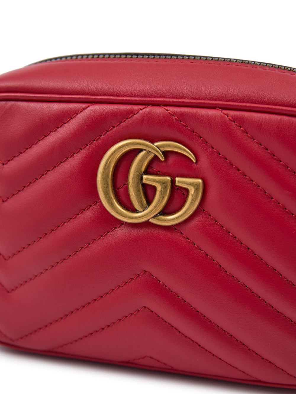 Gucci - Gucci Red Leather GG Marmont Camera Bag - 448065DTD1T6433 - Ask Me Wear