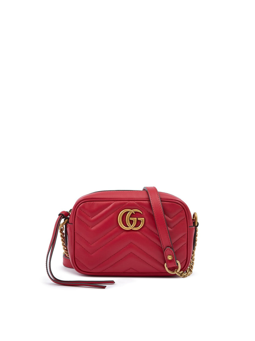 Gucci - Gucci Red Leather GG Marmont Camera Bag - 448065DTD1T6433 - Ask Me Wear