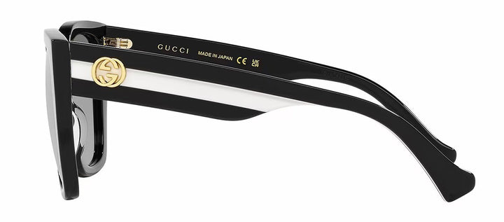 GucciSunglasses - Gucci WEB GG 1300S 004 Square Plastic Black Sunglasses with Grey Gradient Lens - GG_1300S_004_55mm - Ask Me Wear