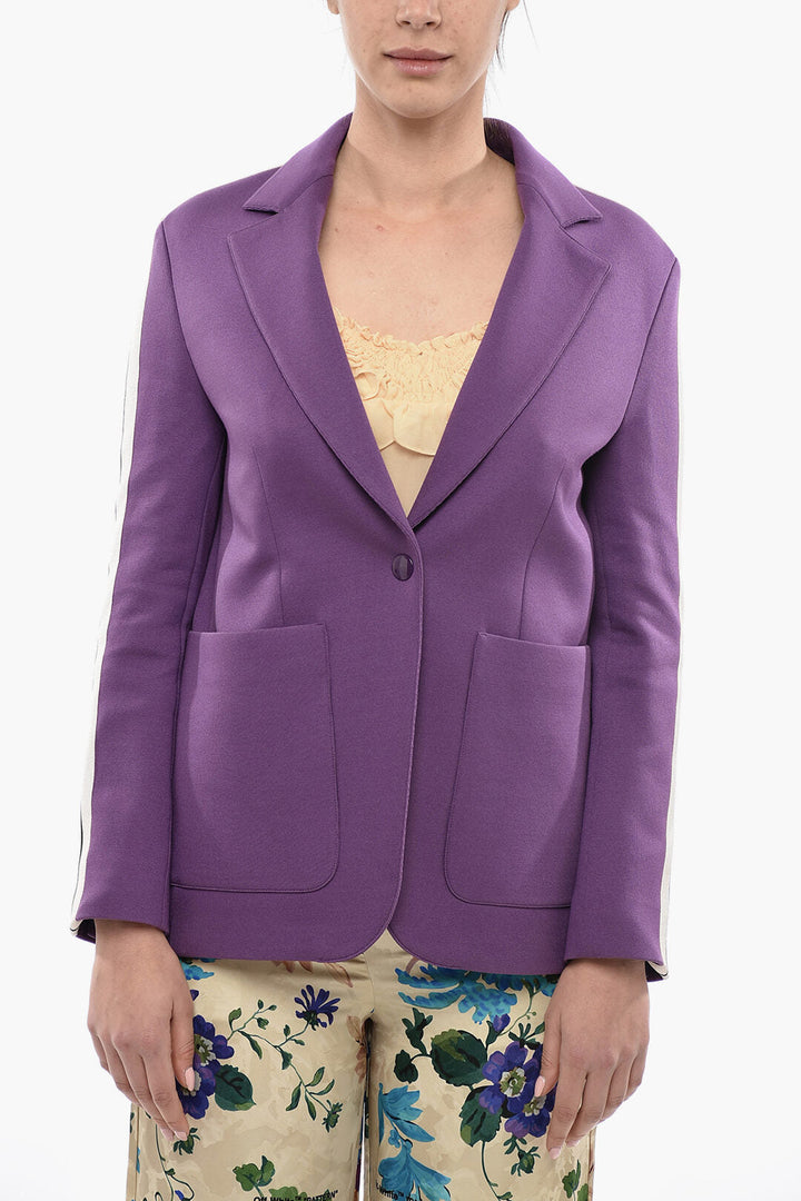 Palm Angels Half-Lined TRACK Blazer With Contrasting Blazer