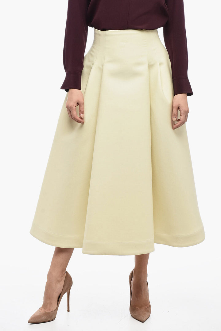 Bottega Veneta High-Waisted COMPACT Wool Skirt