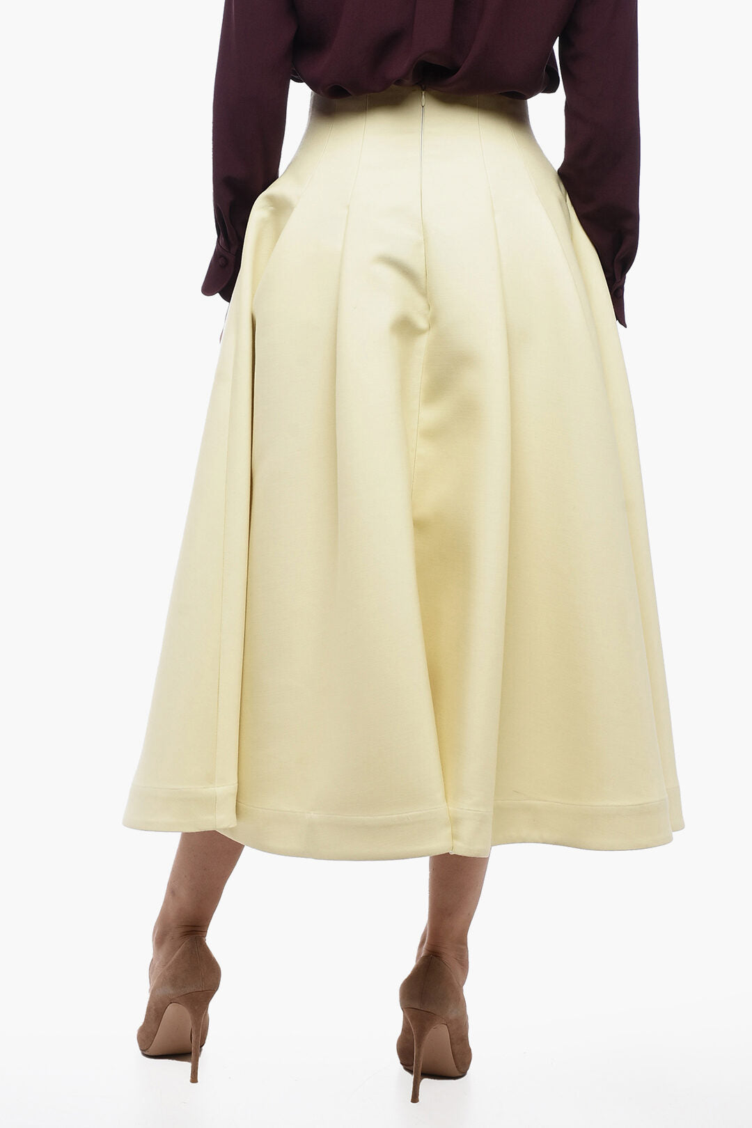 Bottega Veneta High-Waisted COMPACT Wool Skirt