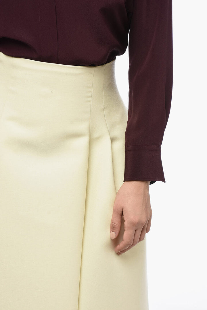 Bottega Veneta High-Waisted COMPACT Wool Skirt