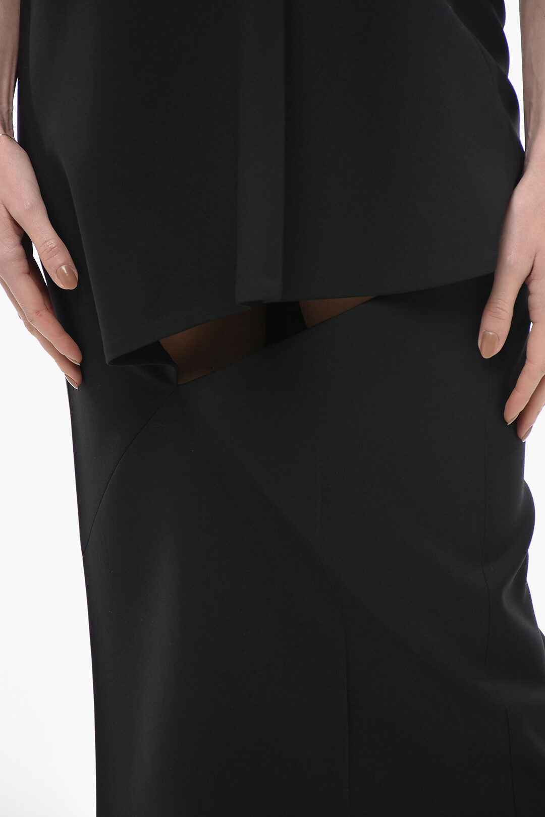 Alexander McQueen High-waisted Pencil Skirt with Cut Out Detail