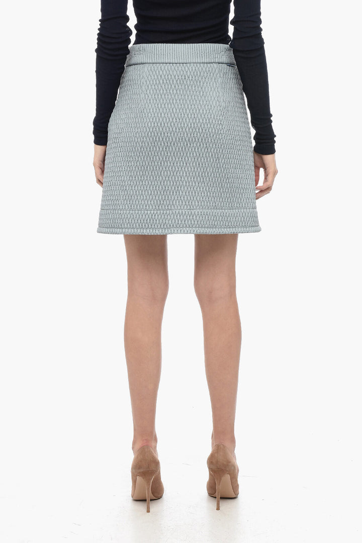 Moncler High Waisted Quilted Skirt with A-Line Desing