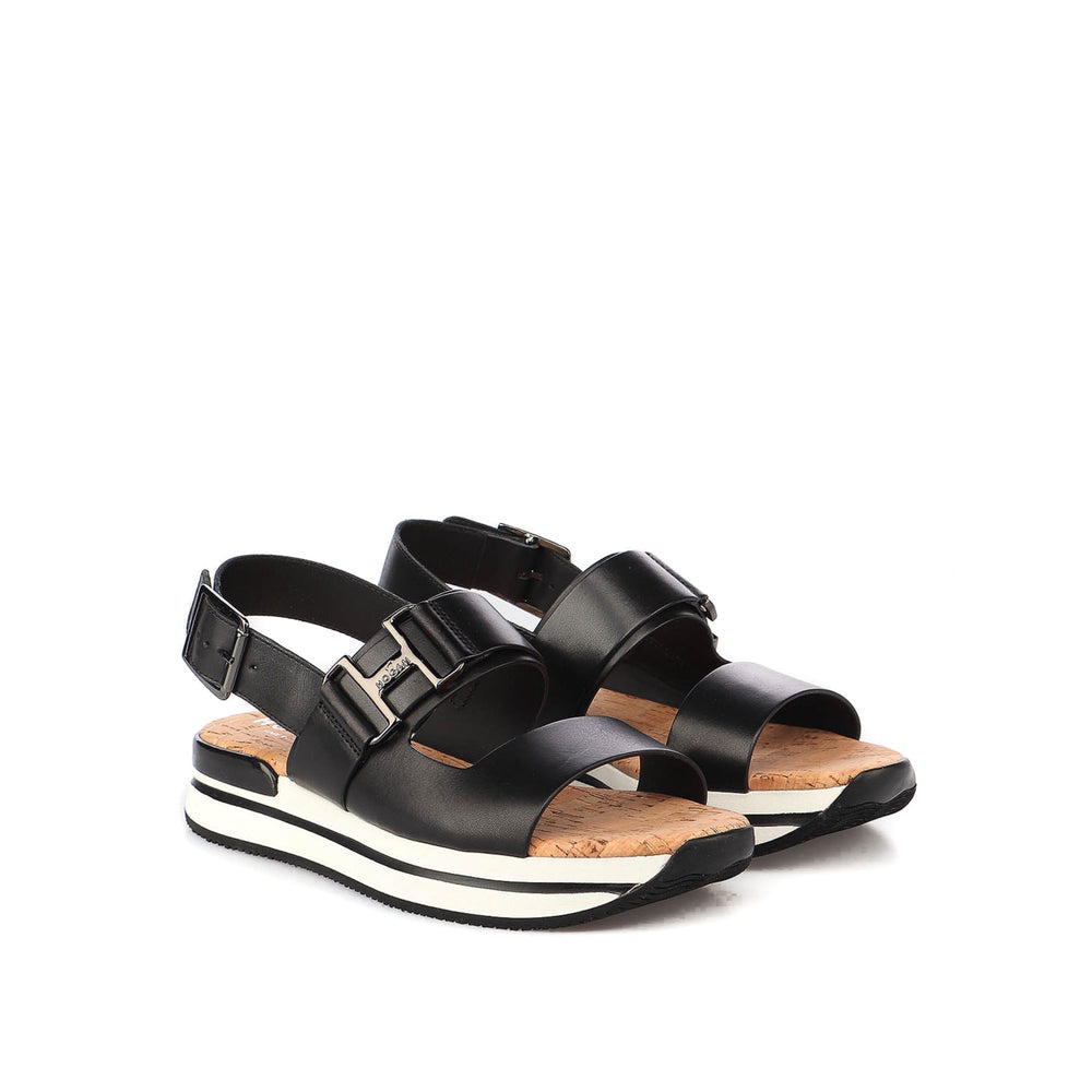 Shoes - Hogan H257 Leather Sandals - 15825150104 - Ask Me Wear