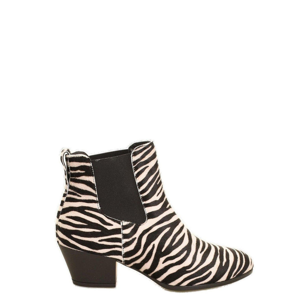 Shoes - Hogan H401 Chelsea Zebra Printed Ankle Boots - 15465290104 - Ask Me Wear