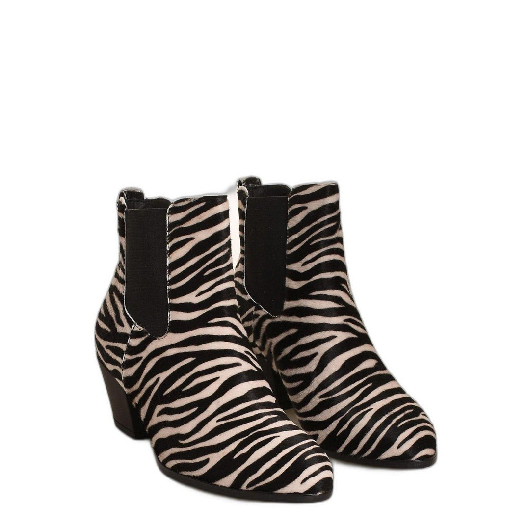 Shoes - Hogan H401 Chelsea Zebra Printed Ankle Boots - 15465290104 - Ask Me Wear