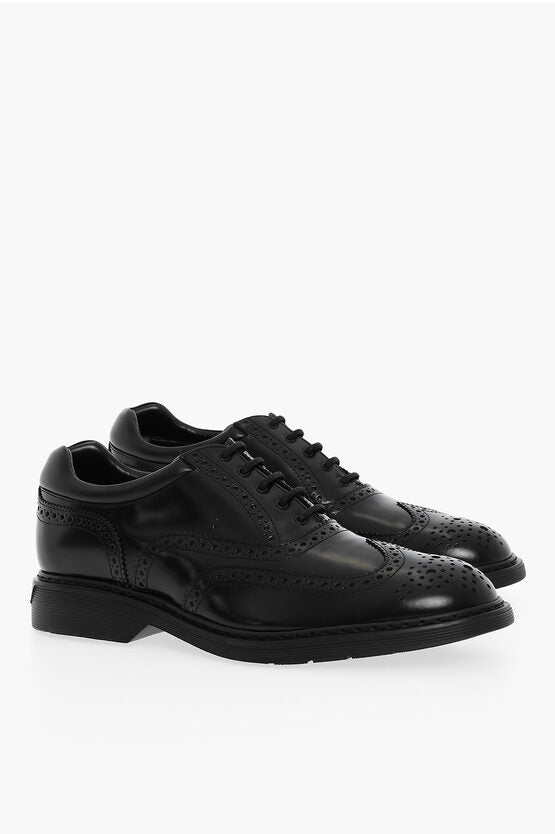 Shoes - Hogan Leather Oxfords With Brogues details - 0160156603284119IT0309105 - Ask Me Wear