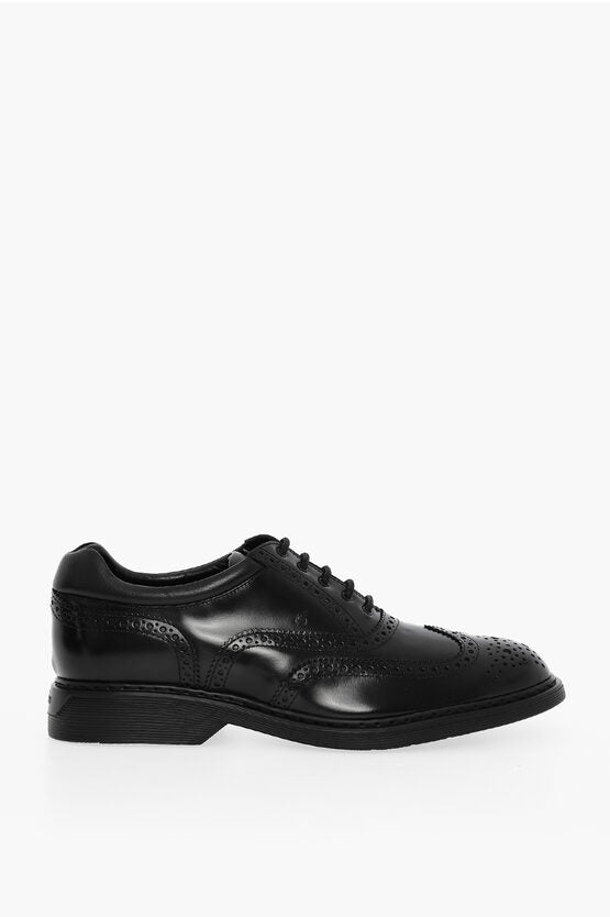 Shoes - Hogan Leather Oxfords With Brogues details - 0160156603284119IT0309105 - Ask Me Wear