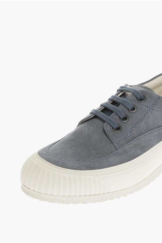 Shoes - Hogan Suede Low - Top Sneakers with Contrasting Sole - 0135285203090236IT7697642 - Ask Me Wear