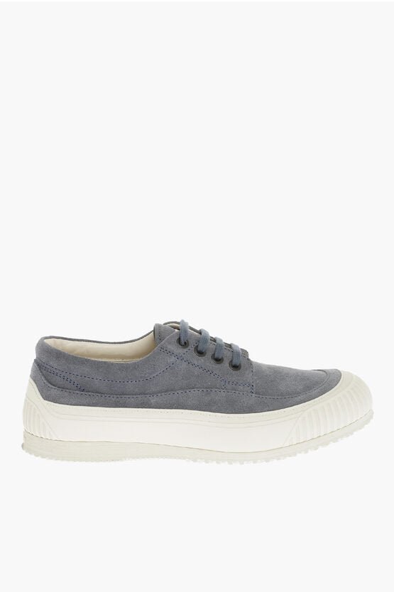 Shoes - Hogan Suede Low - Top Sneakers with Contrasting Sole - 0135285203090236IT7697642 - Ask Me Wear