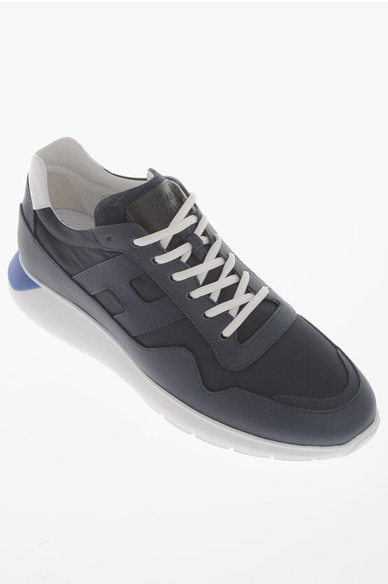 Shoes - Hogan Teck - Fabric INTERACTIVE3 Sneakers with Nabuk Inserts - GC120240600900 - Ask Me Wear