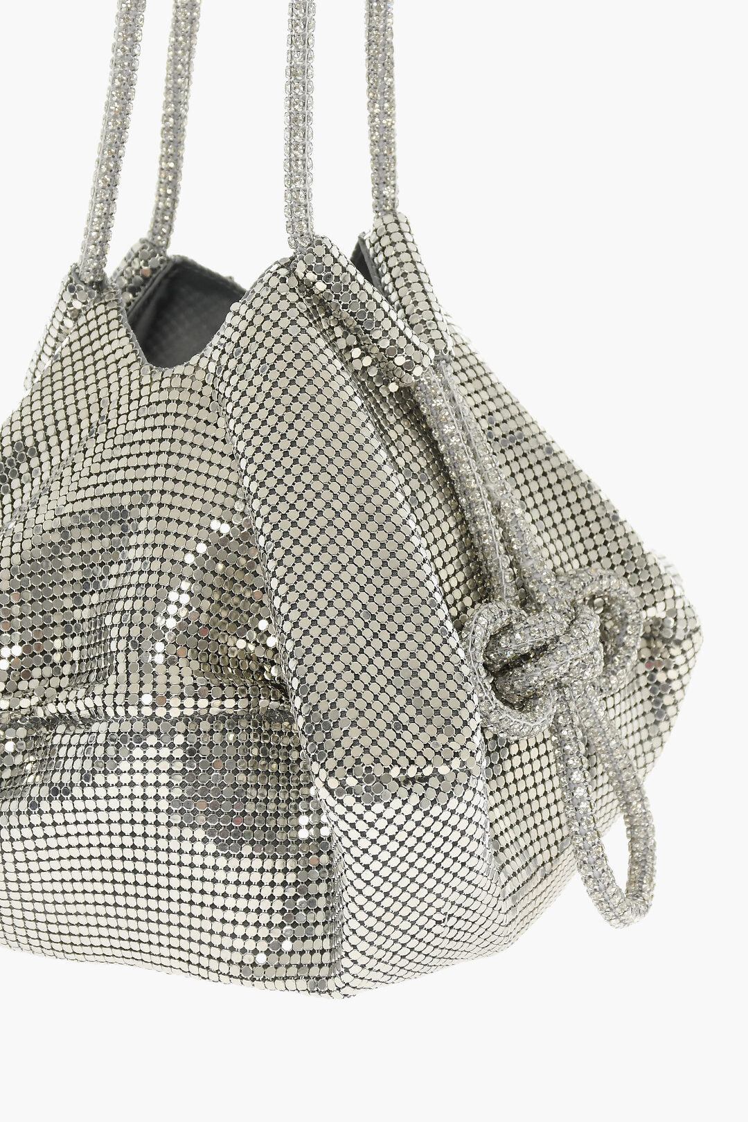 Kara Holographic Effect Bucket Bag with Rhinestones Embellished H