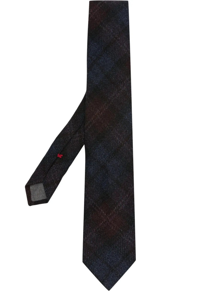 Brunello Cucinelli Checked Wool Tie