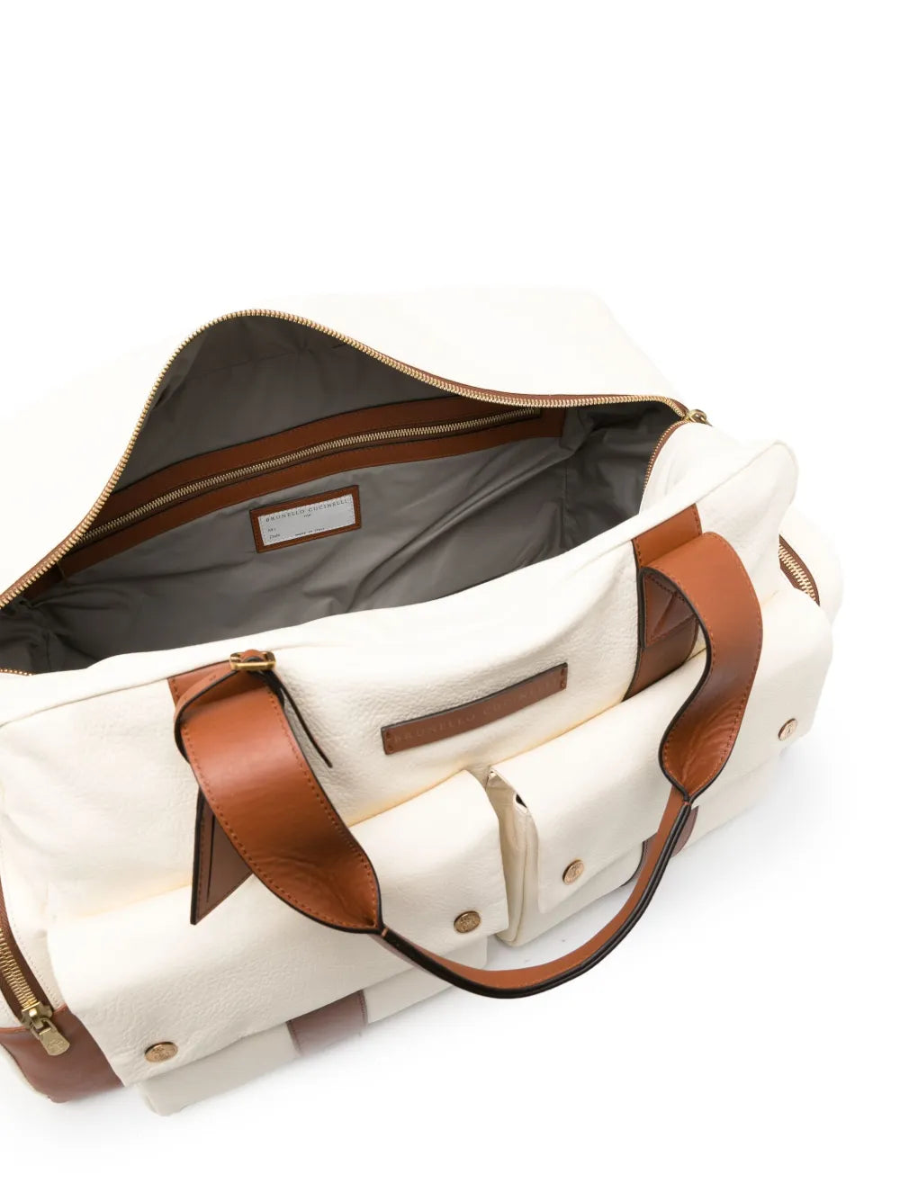 Brunello Cucinelli Logo-Patch Zipped Holdall