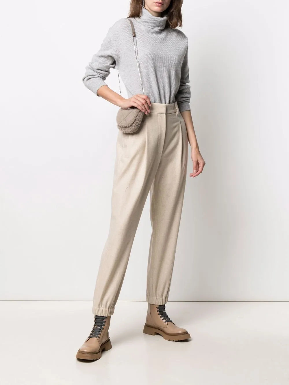 Brunello Cucinelli Textured-Finish Mini Bag