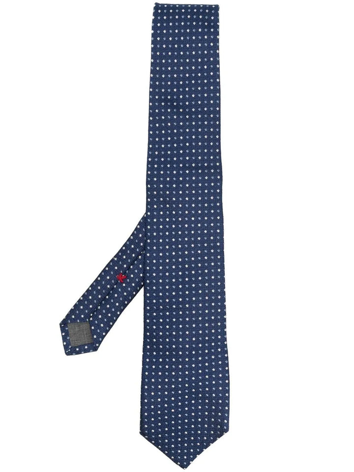 Brunello Cucinelli Embroidered-Pattern Detail Tie