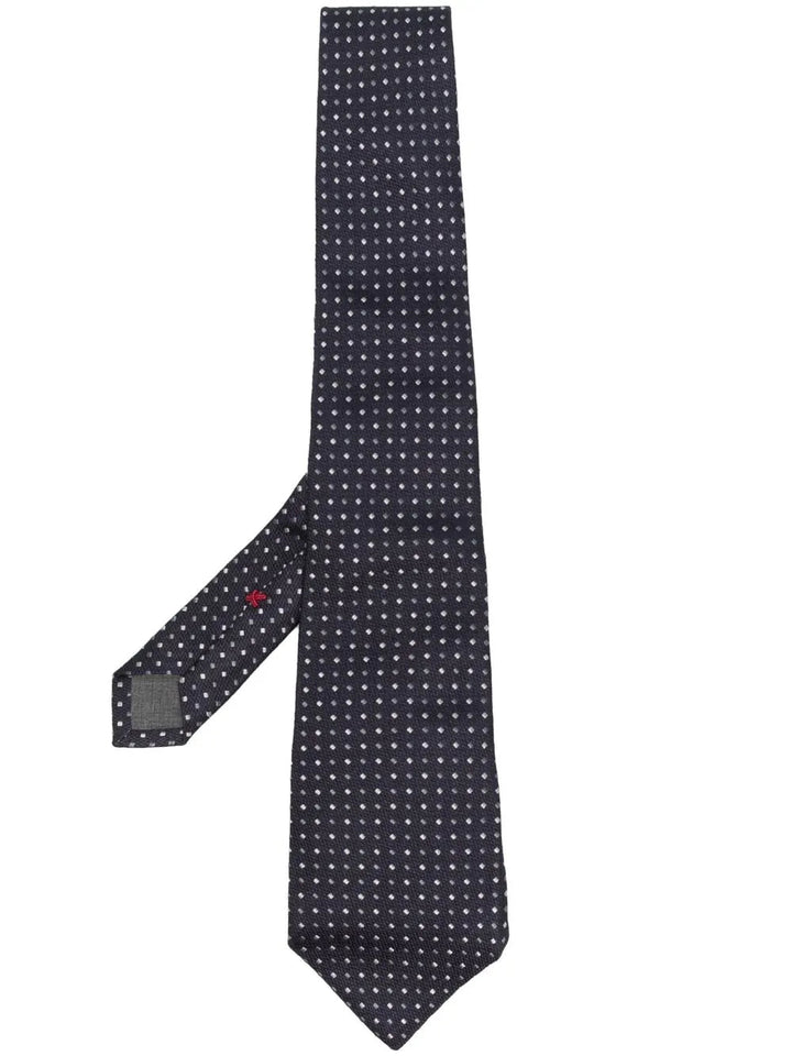 Brunello Cucinelli Embroidered-Design Silk Tie
