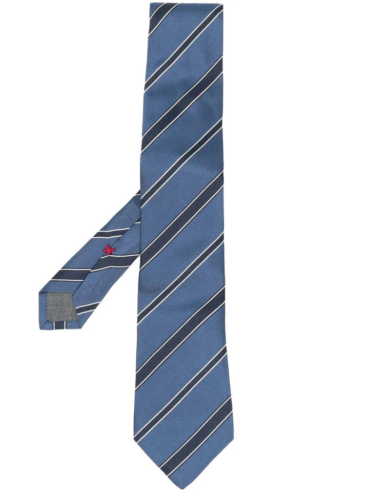 Brunello Cucinelli Diagonal Stripes Silk Tie