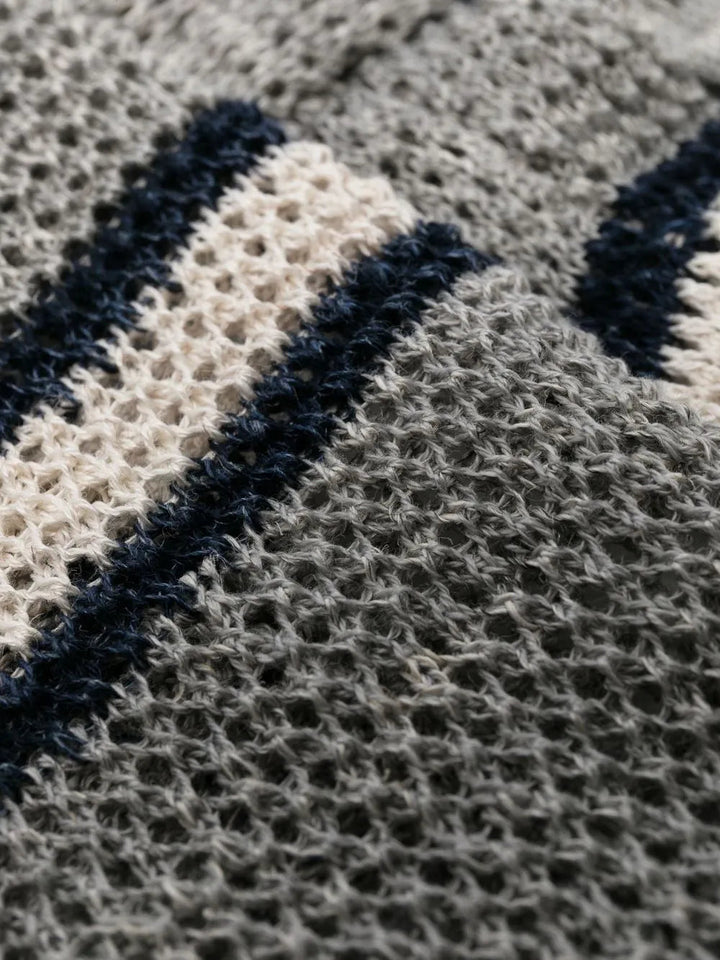 Brunello Cucinelli Cotton-Linen Stripe Knit Tie