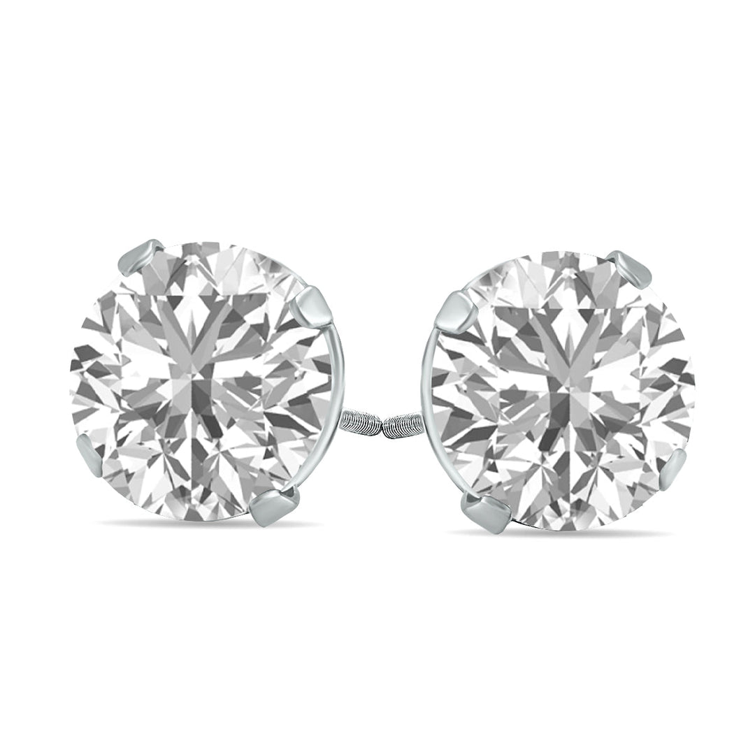 Jewelry - Igi Certified Lab Grown 2 1/4 Carat Total Weight Diamond Solitaire Earrings In 14K White Gold (J Color, Si2 Clarity) - ERF60710LD - Ask Me Wear