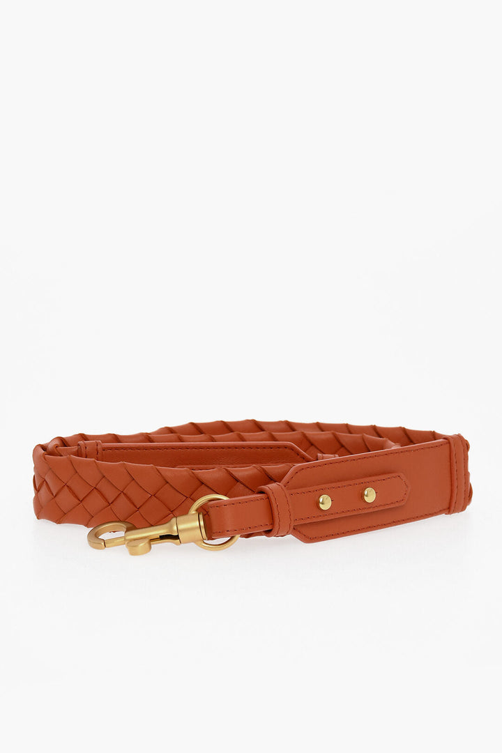 Bottega Veneta Intreccio Soft-leather Strap with Gold-toned Hardware