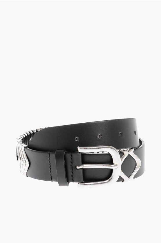 Accessories - Belts - Isabel Marant LeatherBelt with Metal Detailing 35mm - 900182259900 - Ask Me Wear