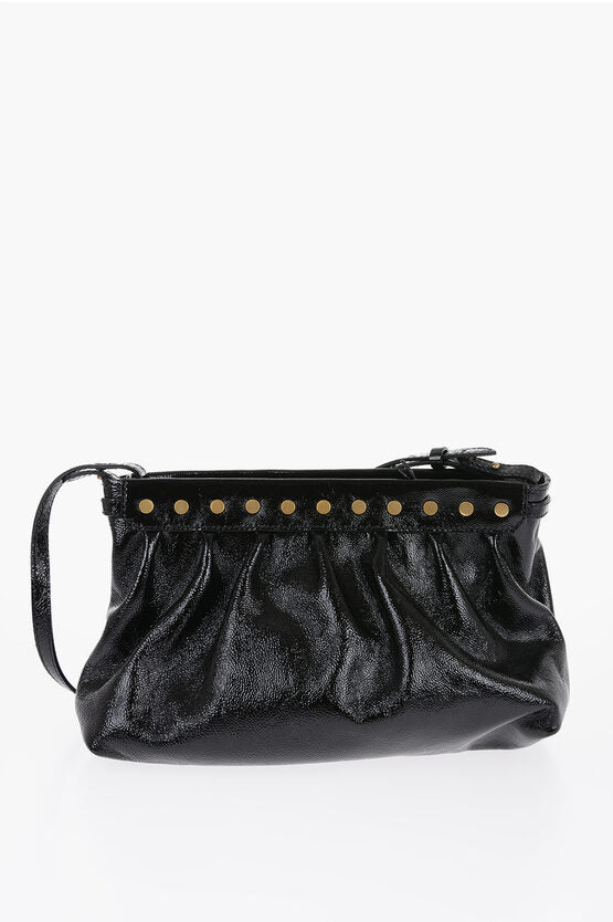 Bags - Isabel Marant Patent Leather LUZ Clutch with Removable Shoulder Strap - 3613615497096 - Ask Me Wear