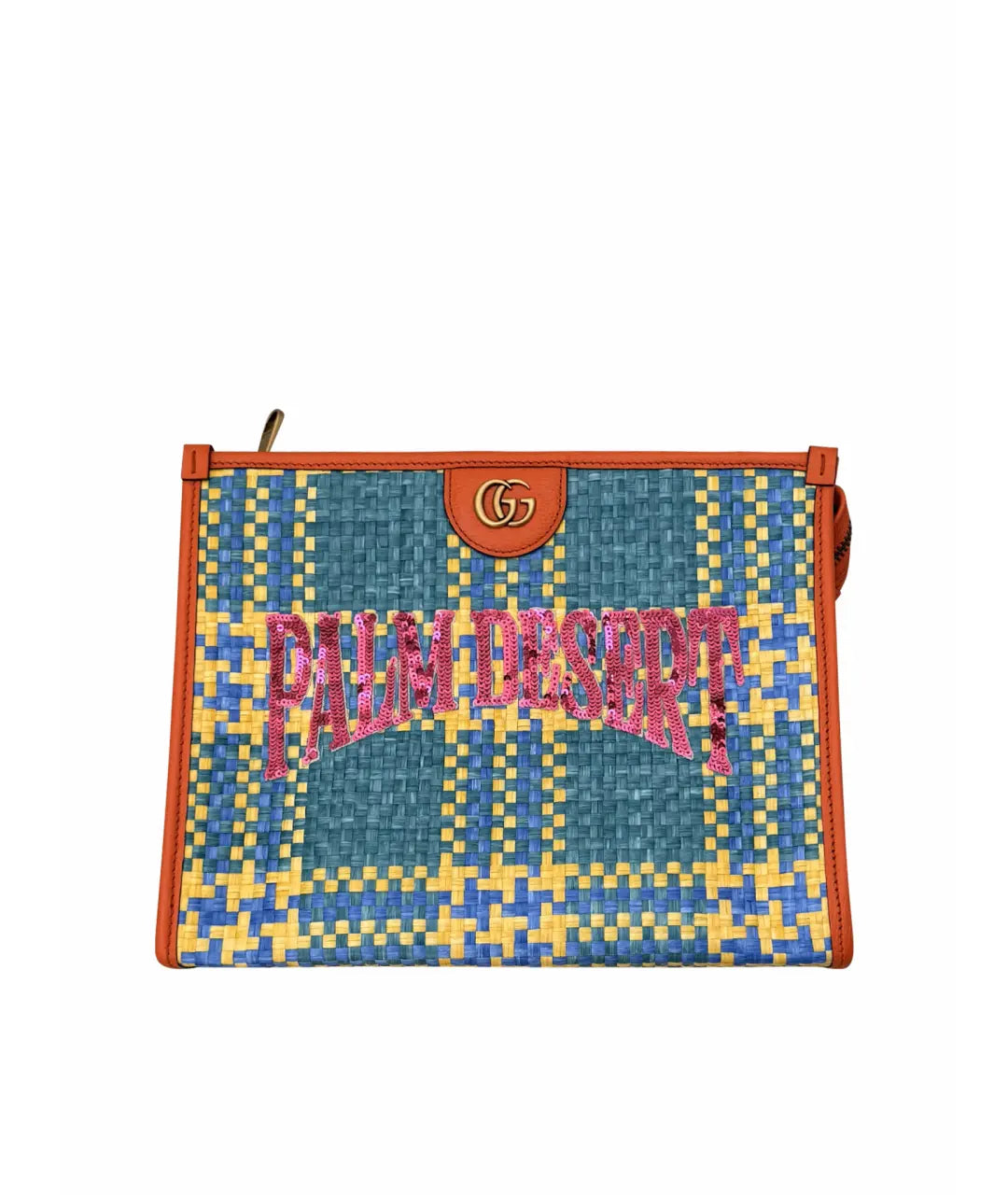 Gucci Palm Desert Sequin Woven Clutch by Gucci outlet now on sale