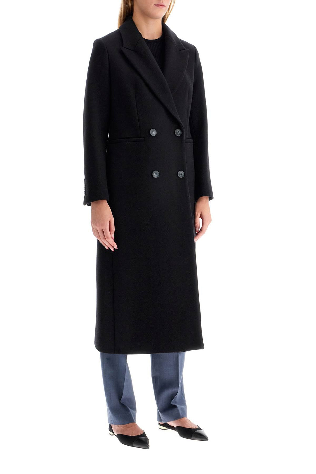 Clothing - Ivy Oak Cayenne Double - Breasted Wool Coat - 242258DCA000007 - BK999 - 34 - Ask Me Wear