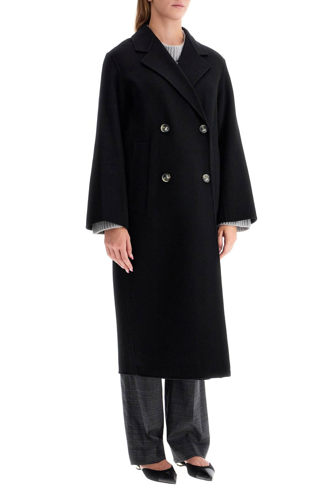 Clothing - Ivy Oak Clara Double - Breasted Wool Coat - 242258DCA000004 - BK999 - 34 - Ask Me Wear