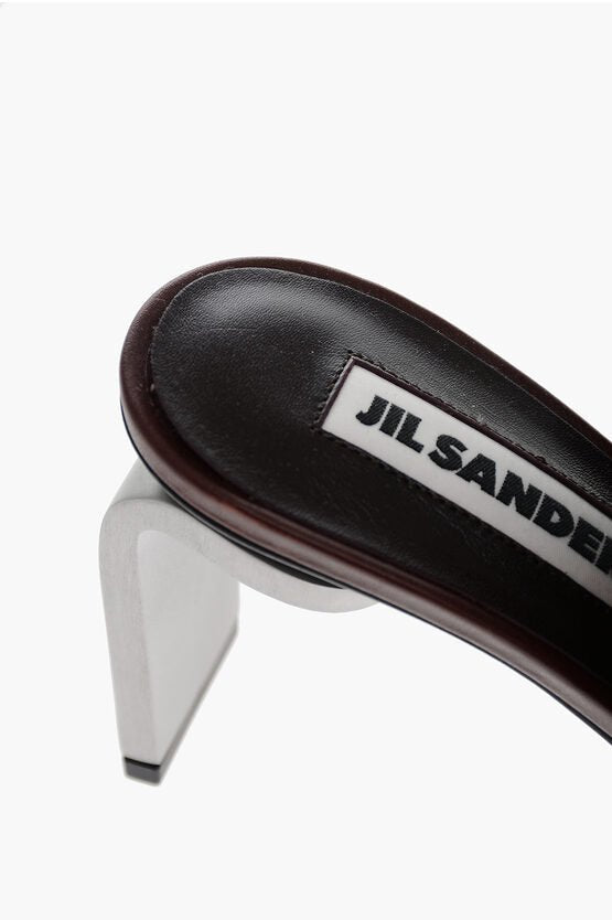 Shoes - Jil Sander Calfskin Mules with Metal Heel 7cm - 8056993070393 - Ask Me Wear