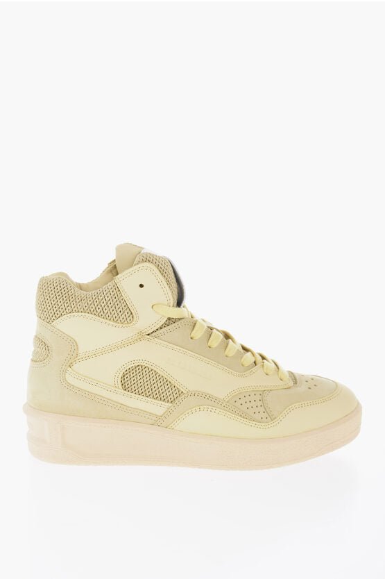 Shoes - Jil Sander Leather BASKET High - Top Sneakers With Rubber Sole - 8056993687041 - Ask Me Wear