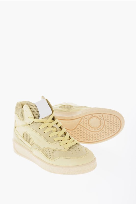 Shoes - Jil Sander Leather BASKET High - Top Sneakers With Rubber Sole - 8056993687041 - Ask Me Wear