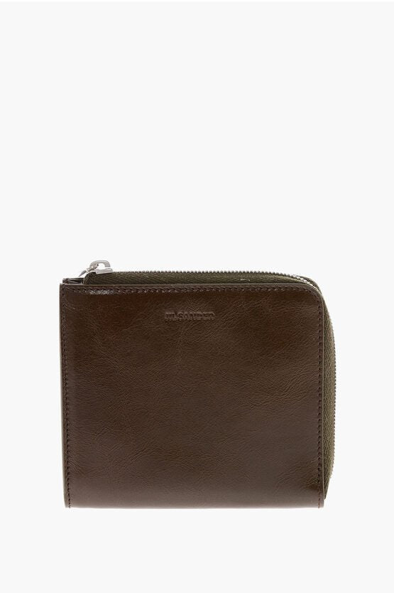 Accessories - Wallets & Card Holders - Jil Sander Leather Card Holder with Zip Closure - 8055062581112 - Ask Me Wear