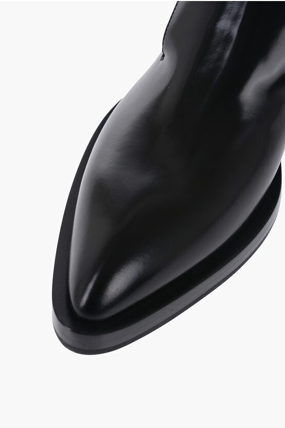 Shoes - Jil Sander Leather Pointed Loafers With Rubber Sole - 8057763781471 - Ask Me Wear