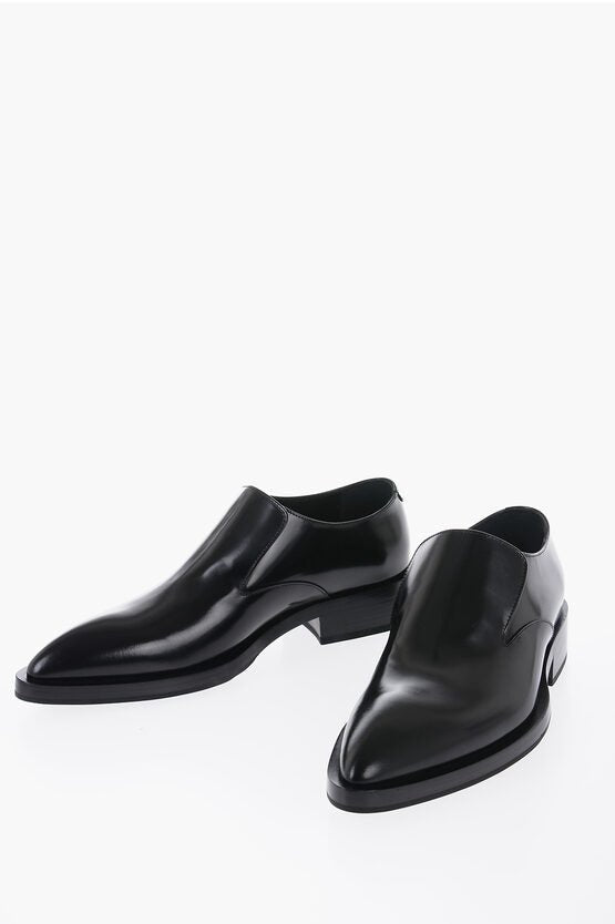 Shoes - Jil Sander Leather Pointed Loafers With Rubber Sole - 8057763781471 - Ask Me Wear