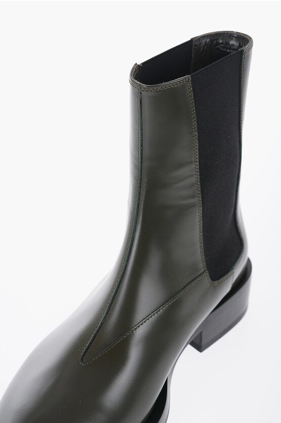 Shoes - Jil Sander Poited Leather Chelsea Boots - 8057763789880 - Ask Me Wear