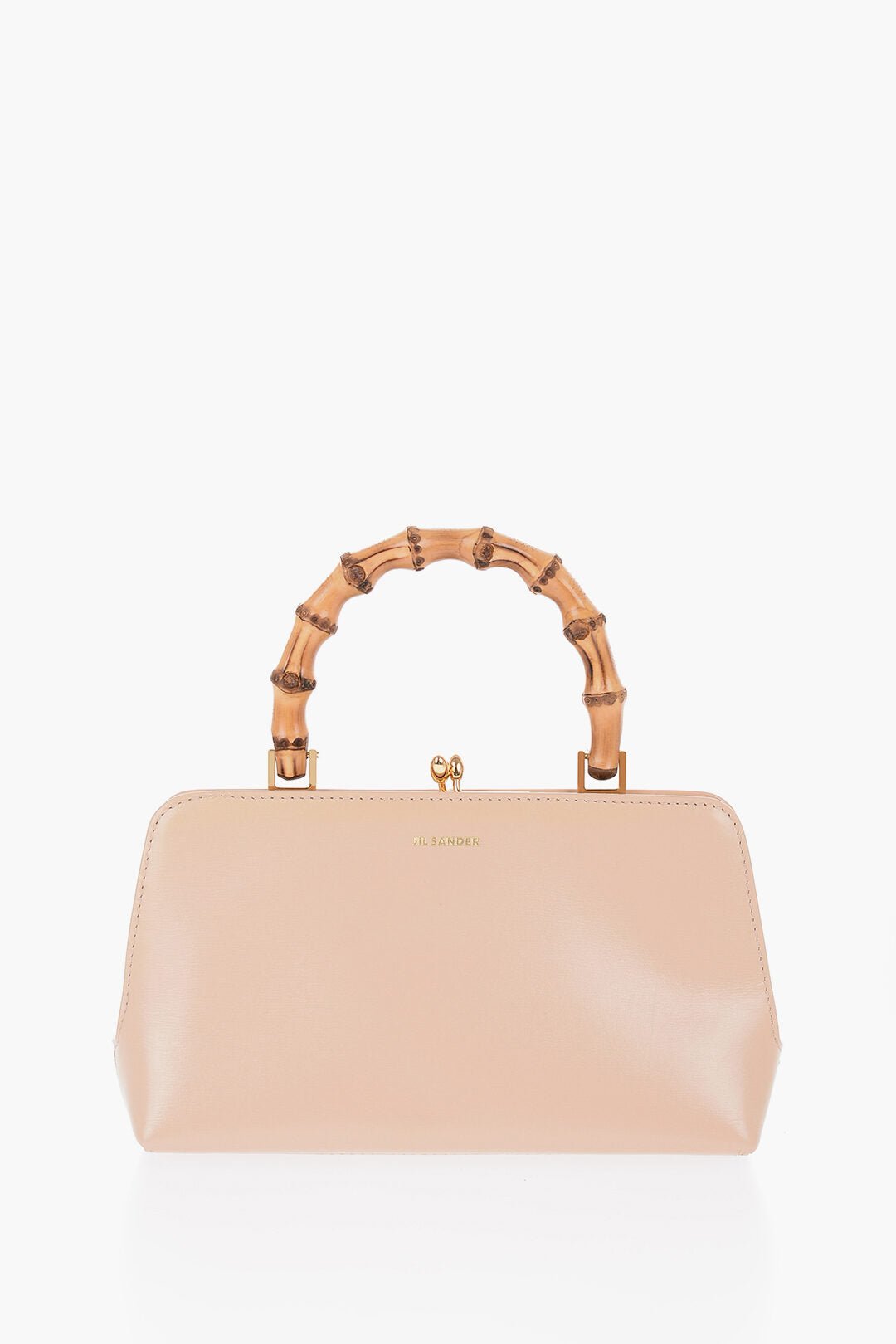 Jil SanderOther - Jil Sander Bamboo Handle Leather Handbag with Clip Clap Closure - 8057763619507 - Ask Me Wear