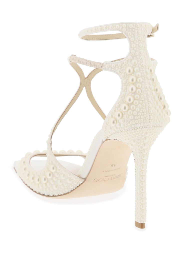 Shoes - Jimmy Choo Azia 95 Sandals With Pearls - 241516NSD000001 - WHTWH - 38 - Ask Me Wear