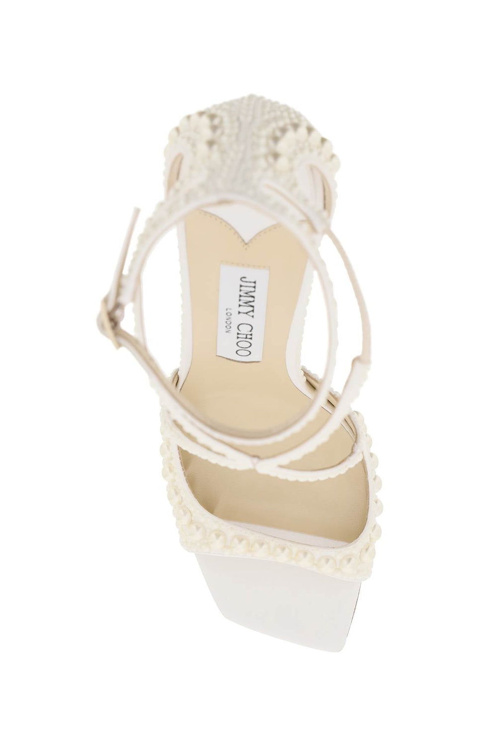 Shoes - Jimmy Choo Azia 95 Sandals With Pearls - 241516NSD000001 - WHTWH - 38 - Ask Me Wear