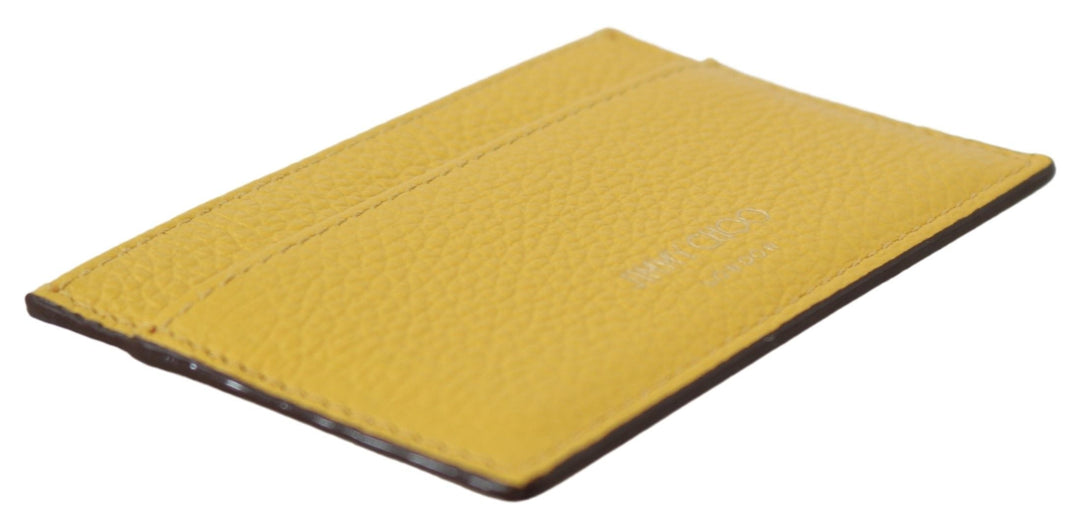  - Jimmy Choo Sunshine Yellow Leather Card Holder - 194611097839 - Ask Me Wear